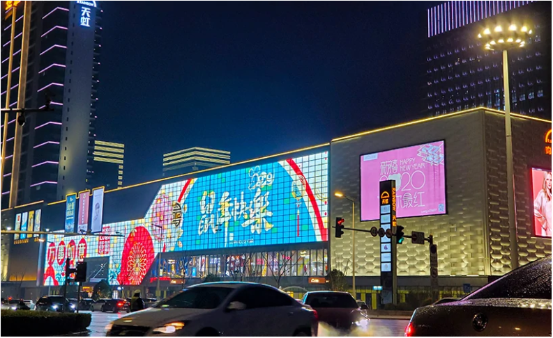 華邦瀛LED格柵屏，賦能商業(yè)廣告價(jià)值最大化